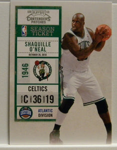 Shaquille O'Neal 2010 2011 Playoff Contenders Patches Series Mint Card #53