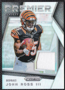 John Ross III 2017 Panini Prizm Premier Player Worn Jersey Series Mint Rookie Card #14