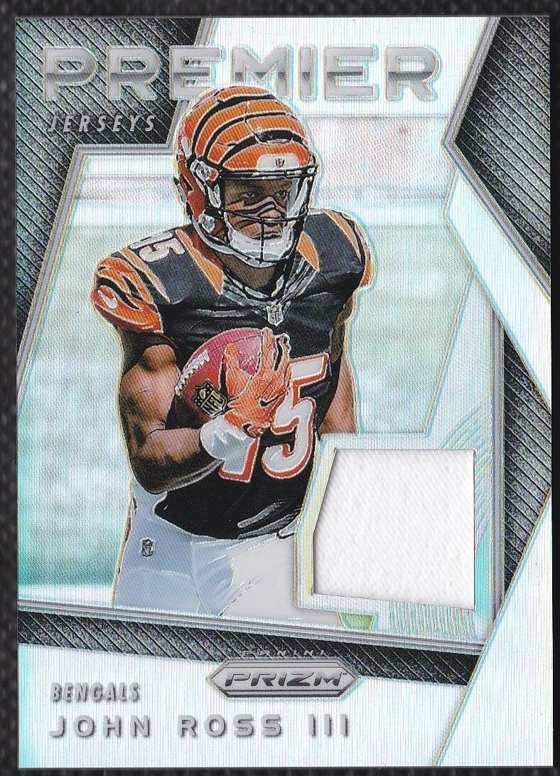 John Ross III 2017 Panini Prizm Premier Player Worn Jersey Series Mint Rookie Card #14