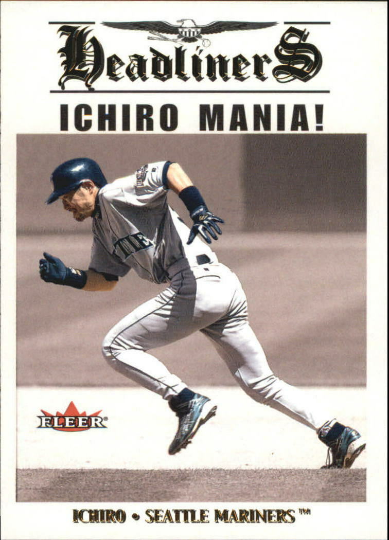 Ichiro Suzuki 2002 Fleer Headliners Series Mint Card #5
