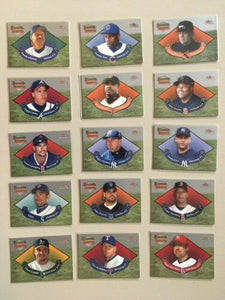2002 Fleer Tadition "Diamond Tributes" Complete Insert Set with Jeter+
