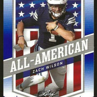 Zach Wilson 2021 Leaf Draft All American BLUE ROOKIE Card #48
