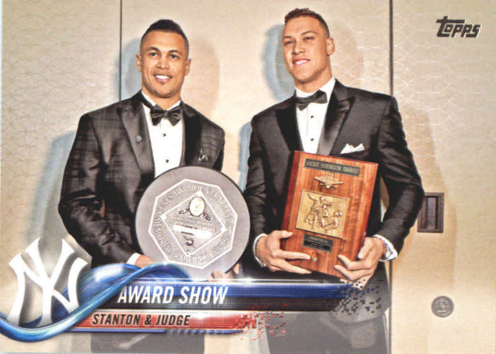 Aaron Judge 2018 Topps Award Show Stanton And Judge Series Mint Card #389