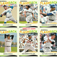 2013 Topps Heritage Baseball Flashbacks Insert Set with Koufax, Aaron, Mays+