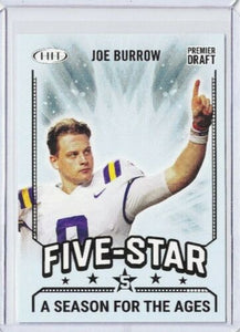 Joe Burrow 2020 SAGE HIT Premier Draft Five-Star Series Mint ROOKIE Card #92