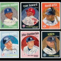2008 Topps Heritage "Dick Perez Artwork Collection" Insert Set including Mickey Mantle