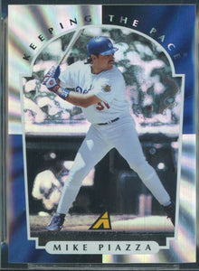 Mike Piazza 1997 New Pinnacle Keeping the Pace Series Mint Card #18