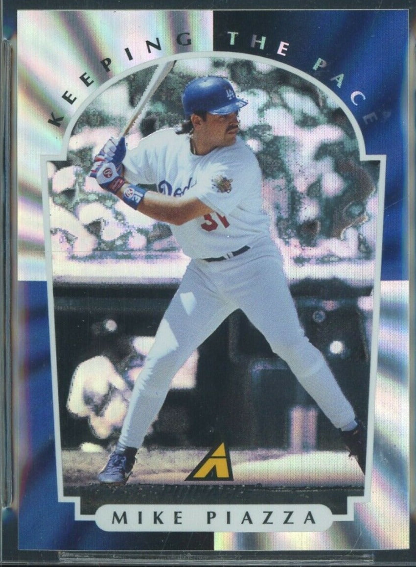 Mike Piazza 1997 New Pinnacle Keeping the Pace Series Mint Card #18