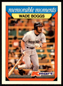 Wade Boggs 1988 Topps Kmart Memorable Moments Series Mint Card #2