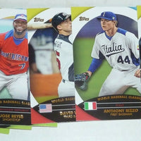 2013 Topps World Baseball Classic Series Complete Mint Insert Set with Cabrera, Votto, wright, Mauer+