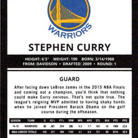 Stephen Curry 2015 2016 Panini Complete Silver Basketball Series Mint Card #248