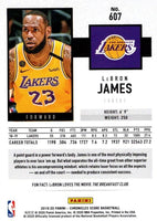 LeBron James 2019 2020 Panini Chronicles Score Basketball Series Mint Card #607
