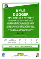 Kyle Dugger 2020 Donruss Football Series Mint ROOKIE Card #290
