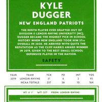 Kyle Dugger 2020 Donruss Football Series Mint ROOKIE Card #290
