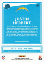 Justin Herbert 2020 Donruss Mint Rated Rookie Card #303

