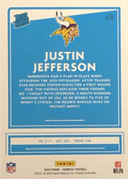 Justin Jefferson 2020 Panini Donruss Series Mint Rated ROOKIE Card #313

