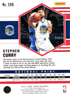 Stephen Curry 2020 2021 Panini Mosaic National Pride Mint Card #249
