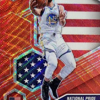 Stephen Curry 2020 2021 Panini Mosaic Red Wave PRIZM National Pride Mint Card #249