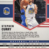 Stephen Curry 2020 2021 Panini Mosaic Red Wave PRIZM National Pride Mint Card #249