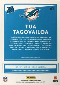 Miami Dolphins 2020 Donruss Factory Sealed Team Set Featuring Tua Tagovailoa Rated Rookie Card #302