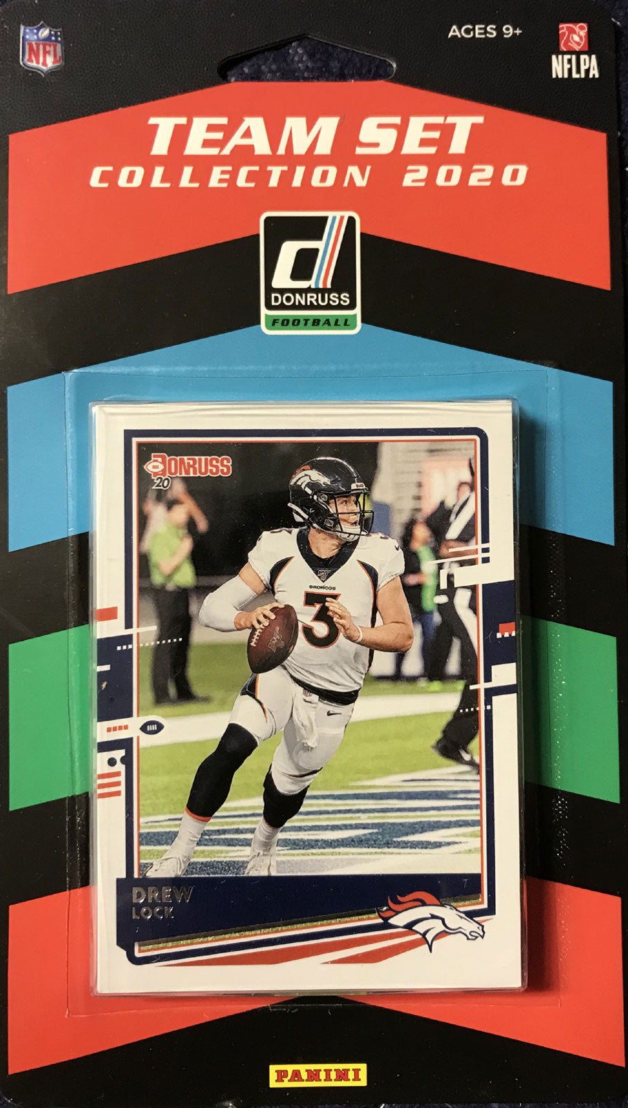 Denver Broncos 2020 Donruss Factory Sealed Team Set featuring Rated Rookie Cards of Jerry Jeudy and KJ Hamler