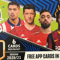 2020 2021 Topps UEFA Champions League Match Attax EXTRA Edition Soccer 30 Pack Display Box with 30 Shiny Cards