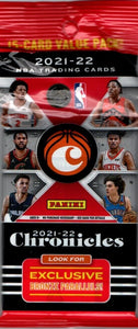 2021 2022 Panini Chronicles NBA Basketball Series Sealed FAT PACK Box with 180 Cards including EXLUSIVES
