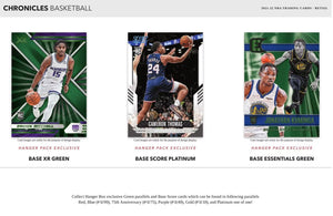 2021 2022 Panini Chronicles NBA Basketball Series Sealed Hanger Pack with 30 Cards including EXLUSIVES