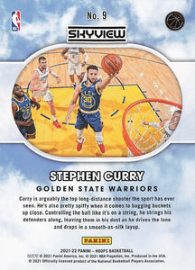 Stephen Curry 2021 2022 Hoops Skyview Series Mint Insert Card #9