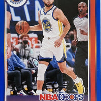 Stephen Curry 2021 2022 Hoops Basketball Series Mint BLUE Parallel Version Card #18 with Gold Lettering