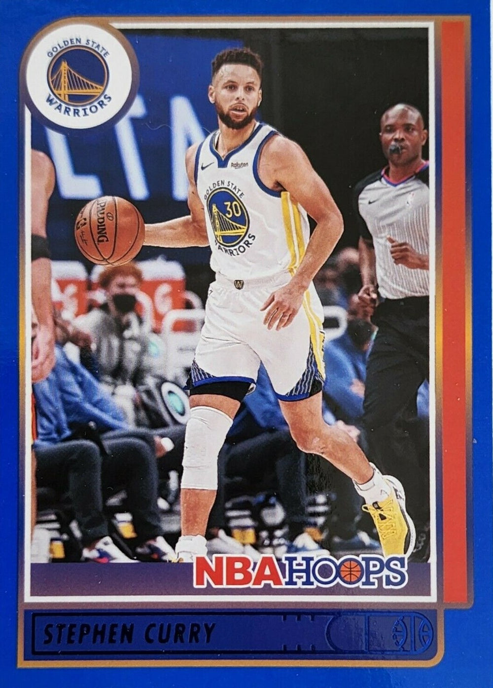 Stephen Curry 2021 2022 Hoops Basketball Series Mint BLUE Parallel Version Card #18