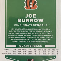 Joe Burrow 2021 Donruss Series Mint 2nd Year Photo Variation Card #211 with a Mask and no Helmet