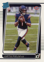 Chicago Bears 2021 Donruss Factory Sealed Team Set with a Rated Rookie Card of Justin Fields #253

