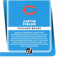 Chicago Bears 2021 Donruss Factory Sealed Team Set with a Rated Rookie Card of Justin Fields #253