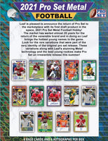 2021 Leaf PRO SET METAL Football Factory Sealed HOBBY Box with 6  AUTOGRAPHED Cards
