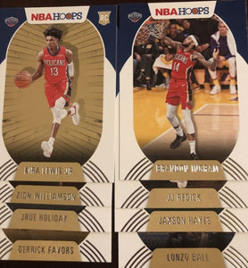 New Orleans Pelicans 2020 2021 Hoops Factory Sealed Team Set with Zion Williamson 2nd year and Kira Lewis Jr Rookie card