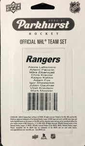 New York Rangers 2020 2021 Upper Deck PARKHURST Factory Sealed Team Set featuring Alexis Lafreniere Rookie Card