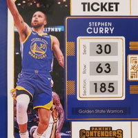 Stephen Curry 2021 2022 Panini Contenders Game Ticket Mint BRONZE Parallel Card #10