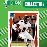 Atlanta Falcons 2021 Donruss Factory Sealed Team Set with a Rated Rookie Card of Kyle Pitts #260