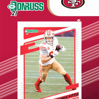 San Francisco 49ers  2021 Donruss Factory Sealed Team Set with a Rated Rookie card of Trey Lance #254
