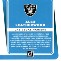 Las Vegas Raiders 2021 Donruss Factory Sealed Team Set with a Rated Rookie Card of Alex Leatherwood