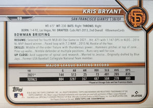 San Francisco Giants 2022 Bowman (made by Topps) Series 10 Card Team Set with Top Prospects