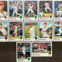 Philadelphia Phillies 2022 Topps HERITAGE Series Complete Basic 12 Card Team with Bryce Harper Plus