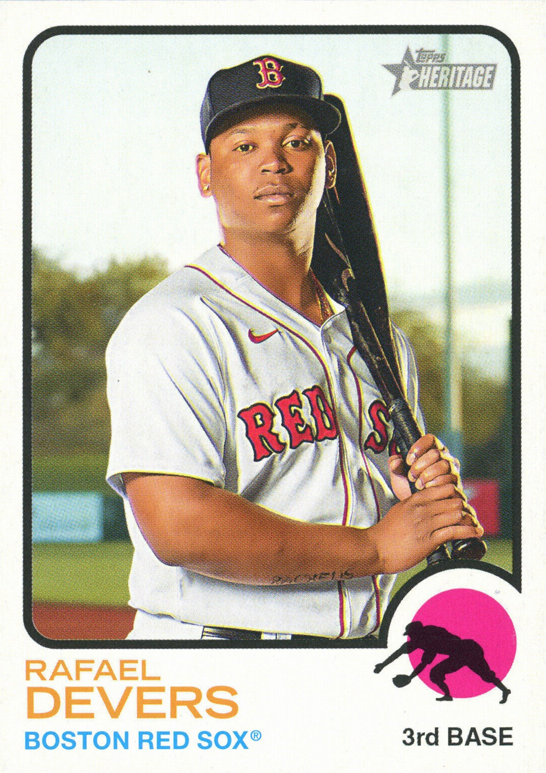 ORIGINAL Rafael Devers Boston Red Sox Topps player Jersey 