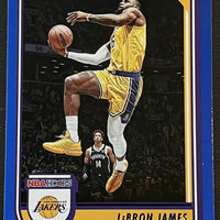 LeBron James 2022 2023 Hoops Series Mint Blue Parallel Version of Card #170