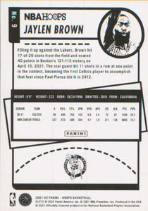 Jaylen Brown 2021 2022 Hoops Basketball Series Mint Card #9