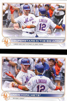 New York Mets 2022 Topps Complete Mint Hand Collated 20 Card Team Set Featuring Pete Alonso and Jacob deGrom Plus Rookie Cards and Others

