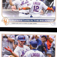 New York Mets 2022 Topps Complete Mint Hand Collated 20 Card Team Set Featuring Pete Alonso and Jacob deGrom Plus Rookie Cards and Others
