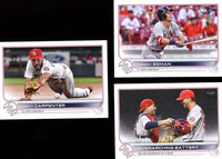 St. Louis Cardinals 2022 Topps Complete Mint Hand Collated 21 Card Team Set Featuring Yadier Molina and Adam Wainwright Plus a Lars Nootbaar Rookie Card and More
