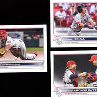 St. Louis Cardinals 2022 Topps Complete Mint Hand Collated 21 Card Team Set Featuring Yadier Molina and Adam Wainwright Plus a Lars Nootbaar Rookie Card and More